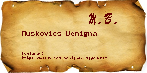 Muskovics Benigna névjegykártya